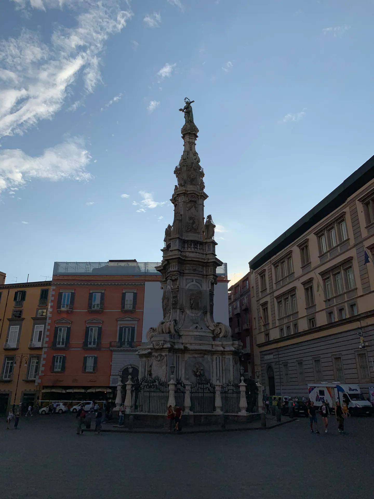 The Guglia dell'Immacolata spire in Piazza del Gesรน Nuovo, Naples