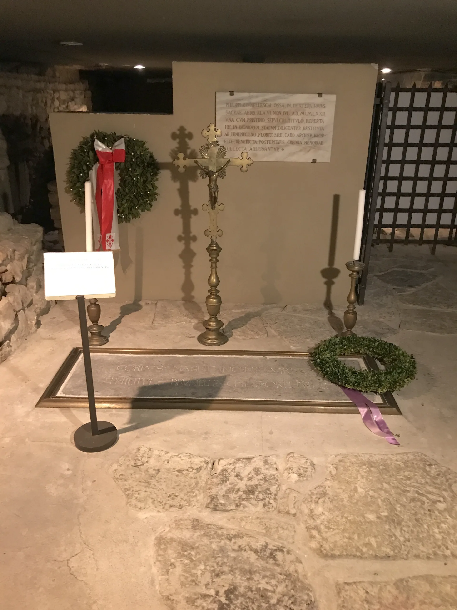 The excavated remains of Santa Reparata, the earlier cathedral beneath the present floor