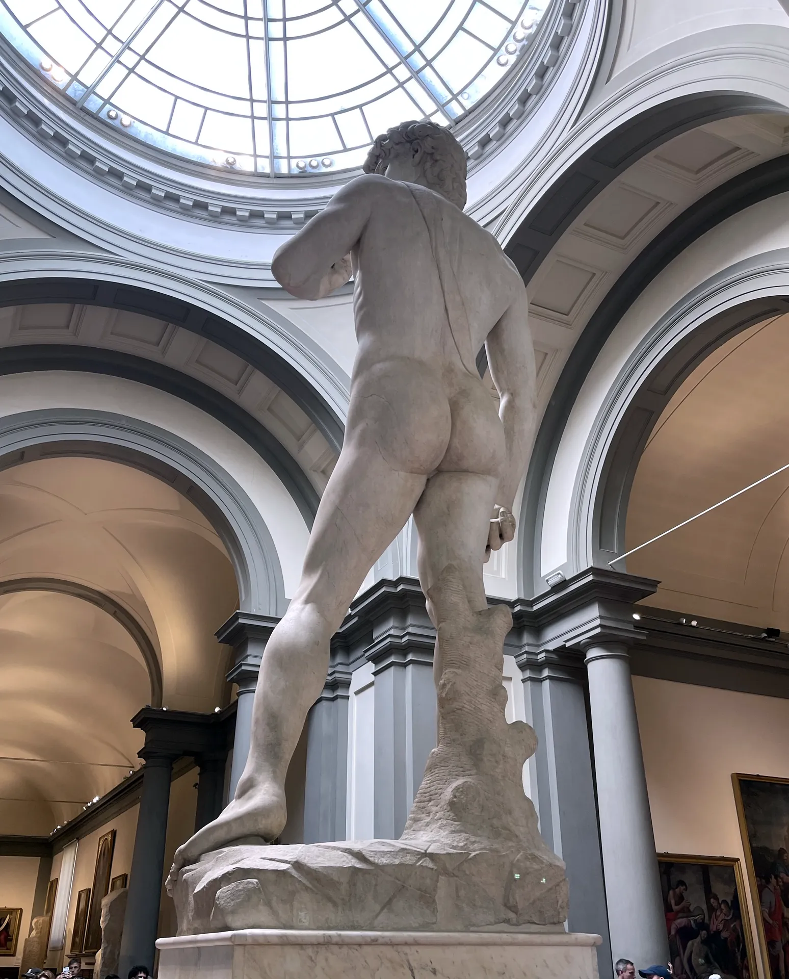 The back, under the skylight
