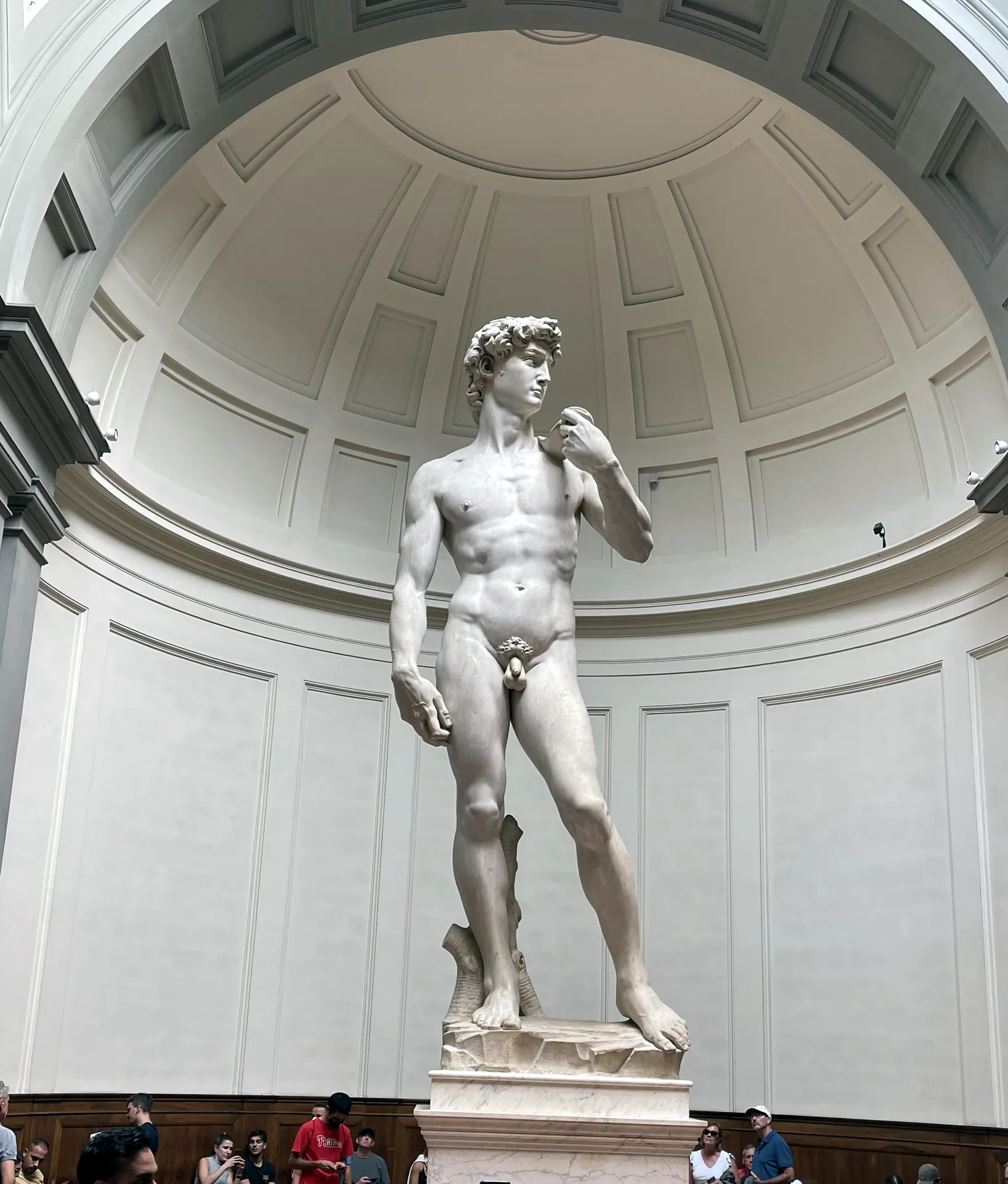 Front, under the dome