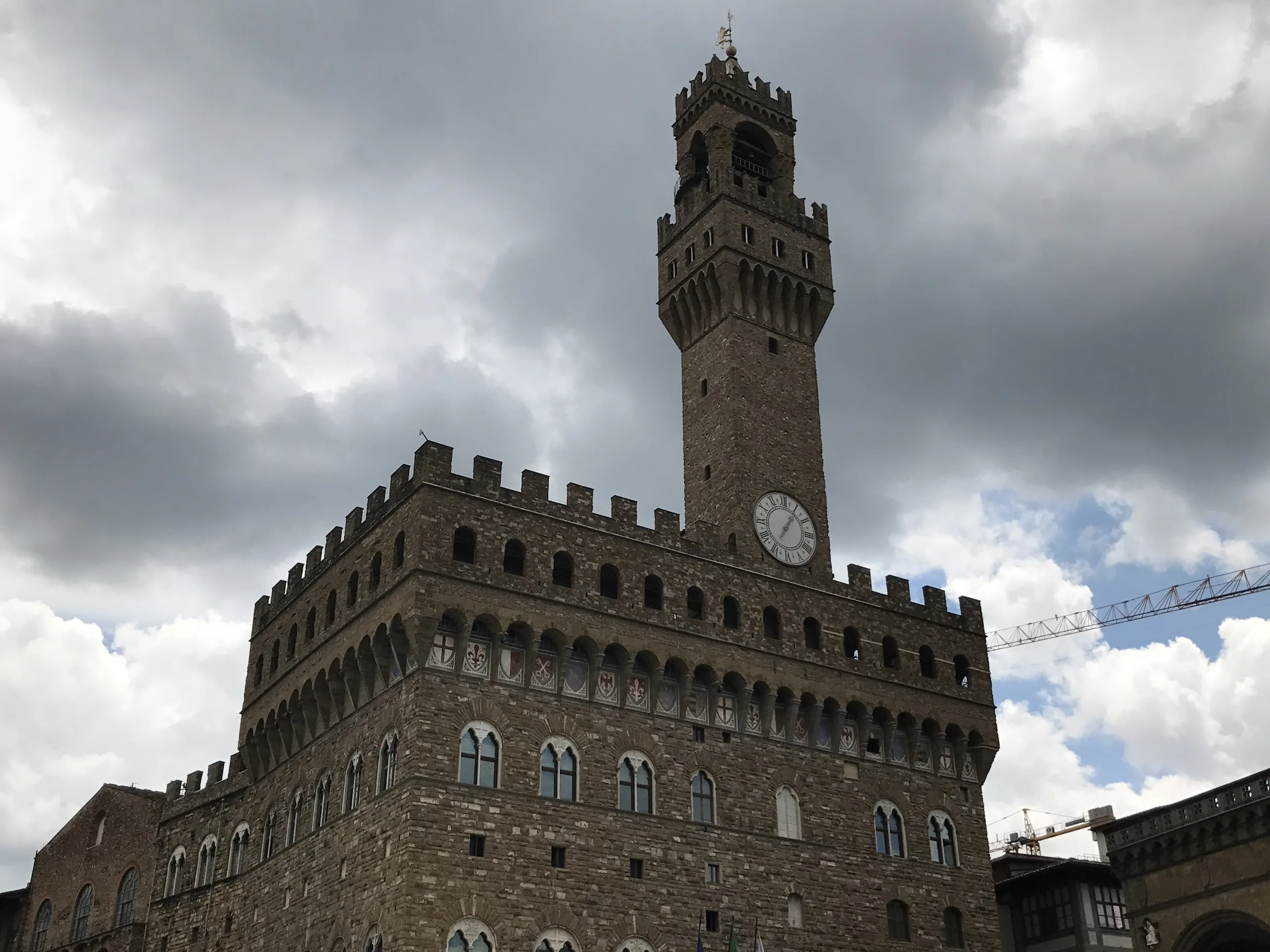 The Torre di Arnolfo of the Palazzo Vecchio rising over Piazza della Signoria