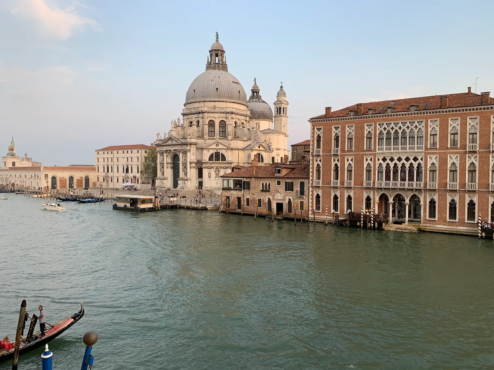 Santa Maria della Salute at dusk from across the Grand Canal