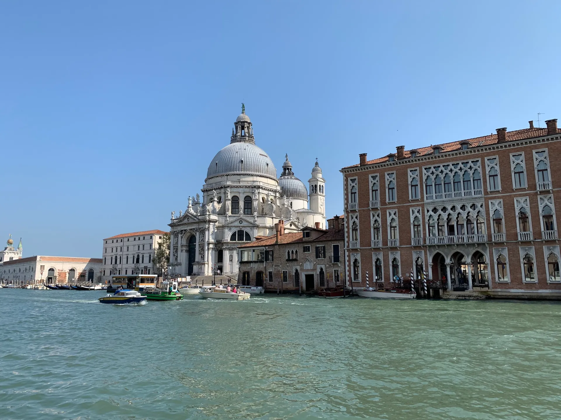 Santa Maria della Salute rising beyond the palazzi of the Grand Canal