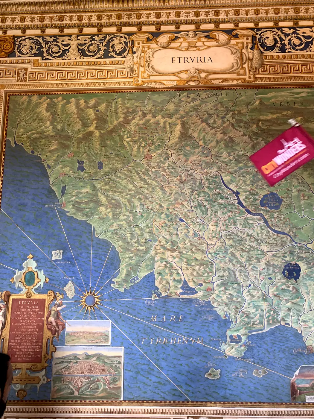 The frescoed map panel of Etruria in the Vatican Gallery of Maps.