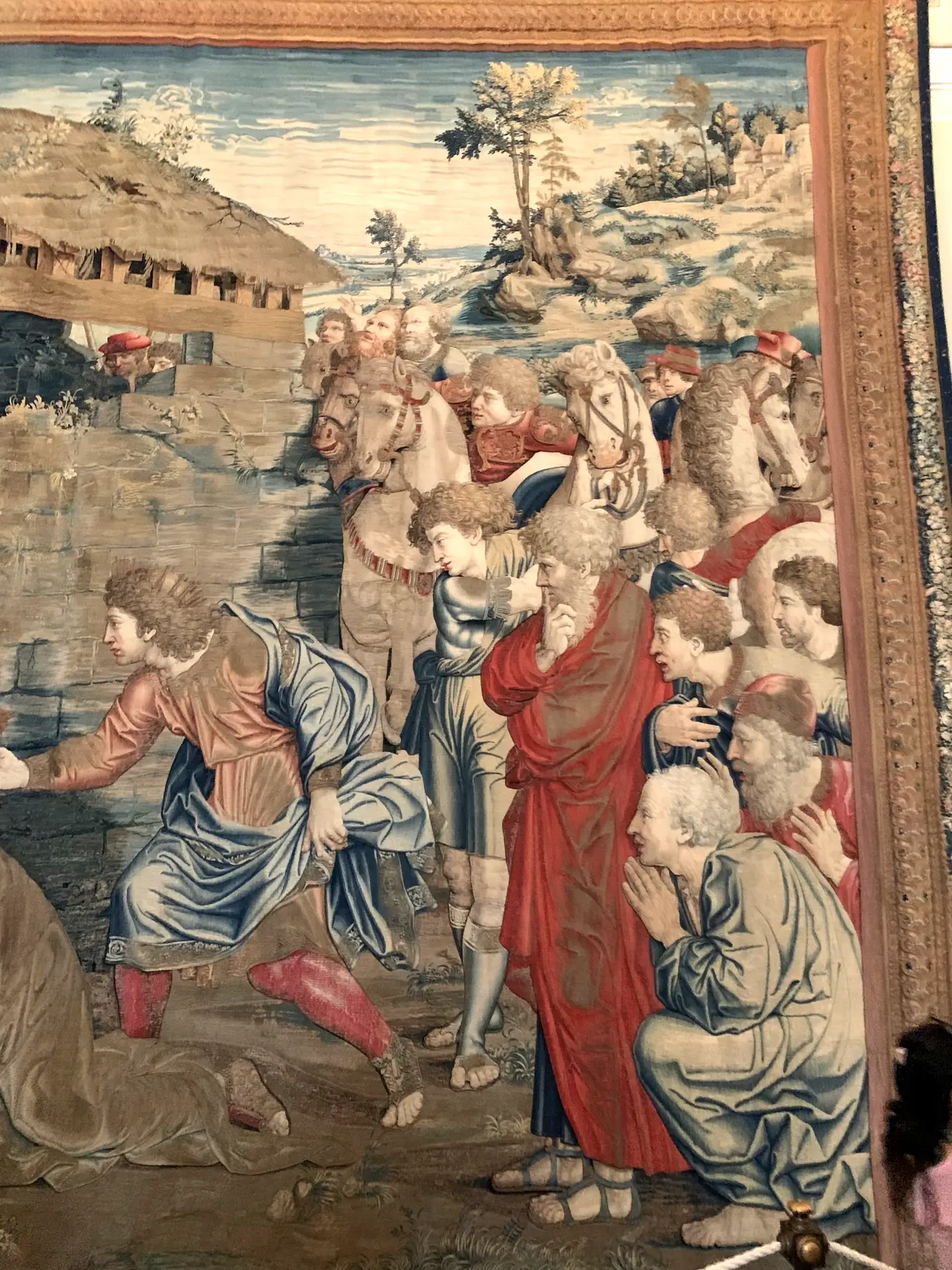 Detail of a Flemish tapestry in the Vatican Gallery of Tapestries.
