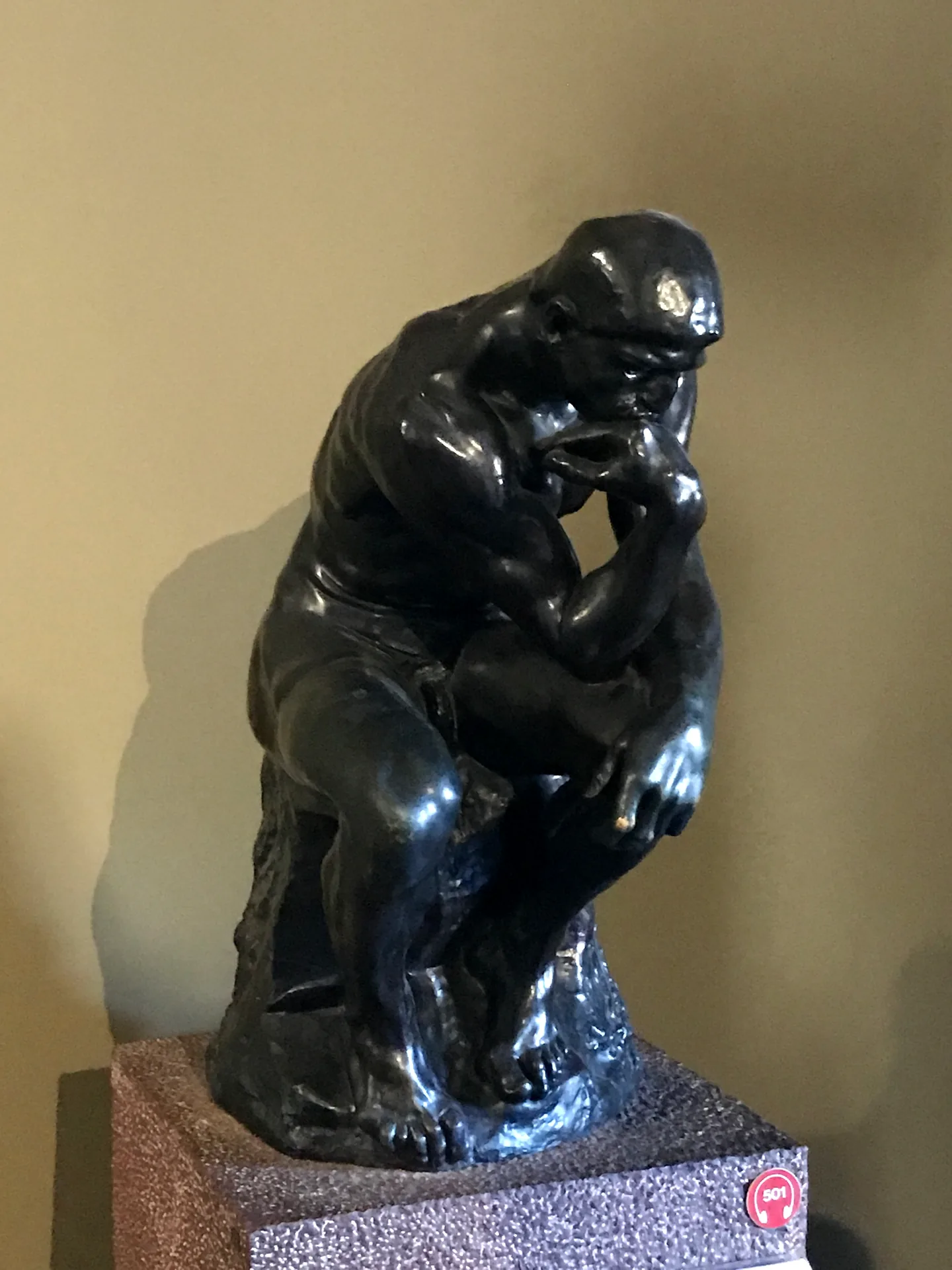 A bronze cast of Auguste Rodin's The Thinker in the Vatican's modern art collection.