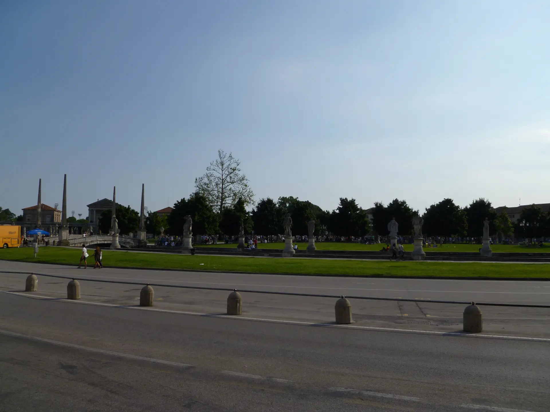 The Prato della Valle in Padua, a huge elliptical square ringed by statues