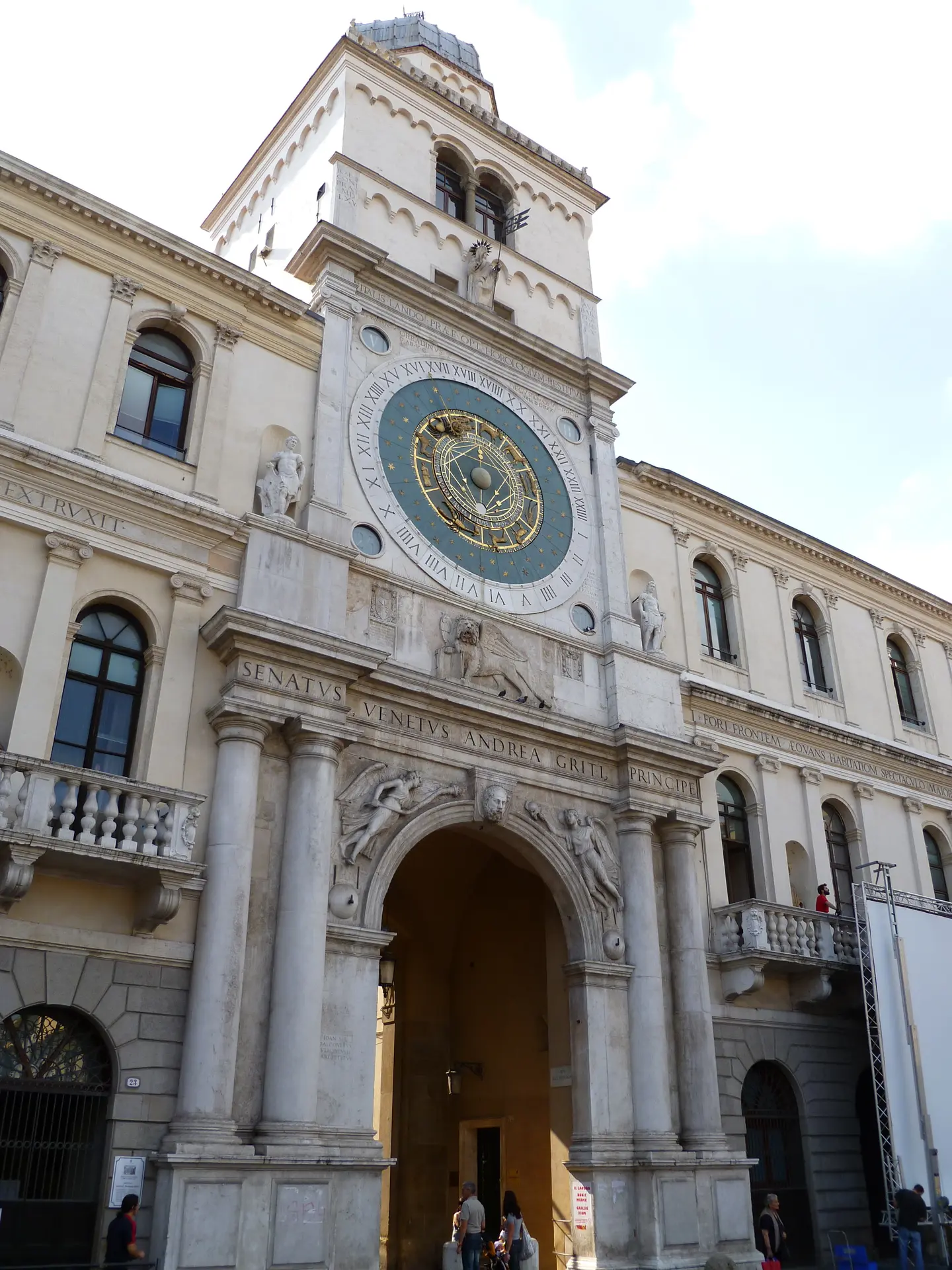 The astronomical clock on the Torre dell Orologio in Piazza dei Signori, Padua